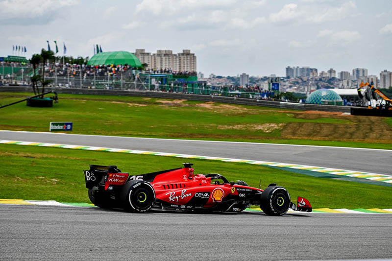 Leclerc's Brazil formation lap crash caused by electronics issue